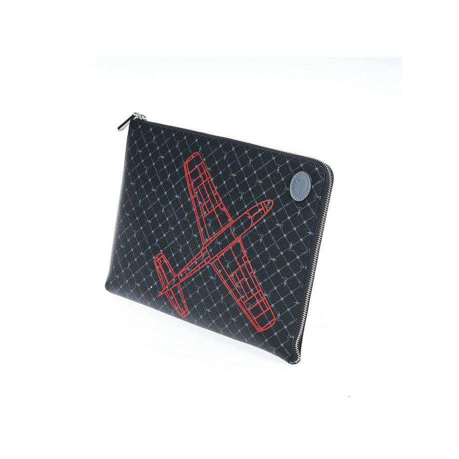 TRUSSARDI Plane Print Pochette  