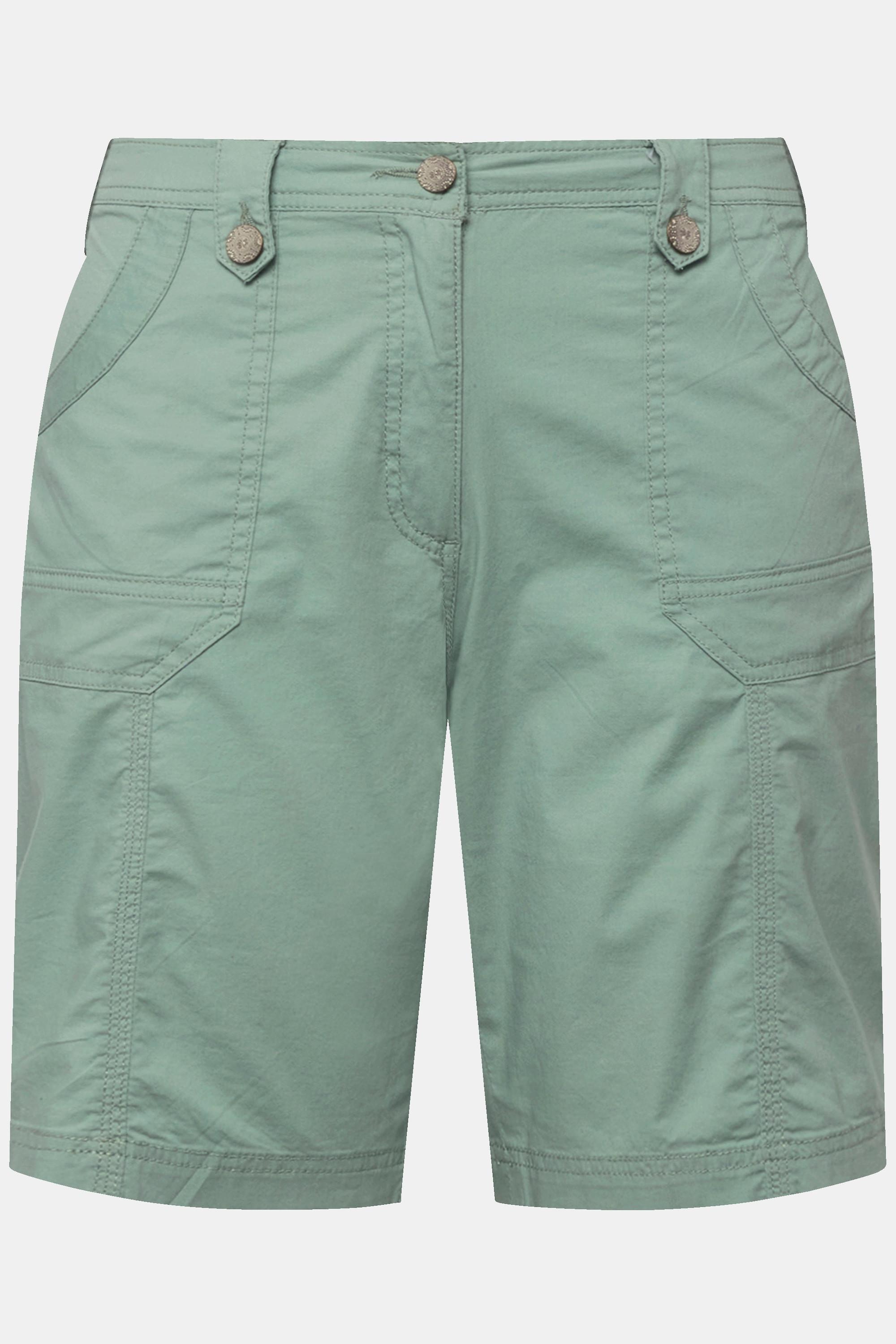 Ulla Popken  Cargo-Bermuda, Komfortbund, 4-Pocket-Schnitt 