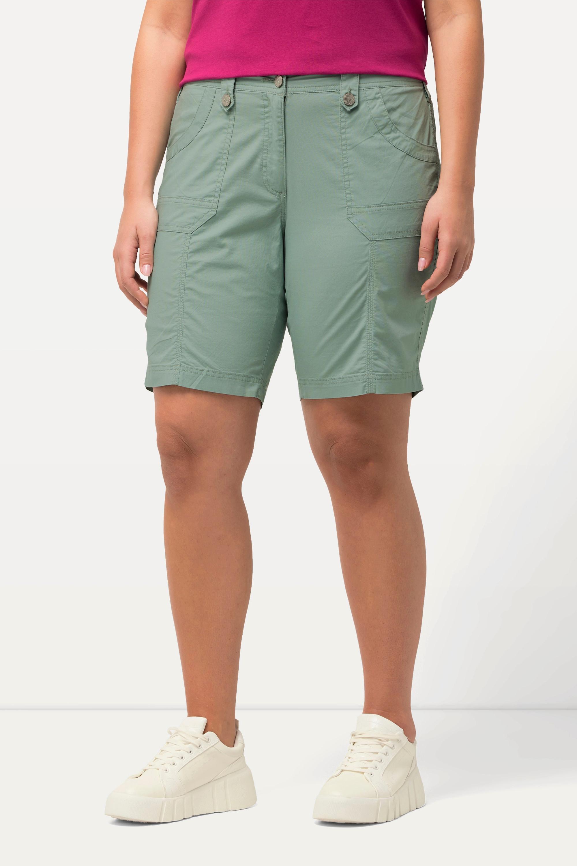 Ulla Popken  Cargo-Bermuda, Komfortbund, 4-Pocket-Schnitt 