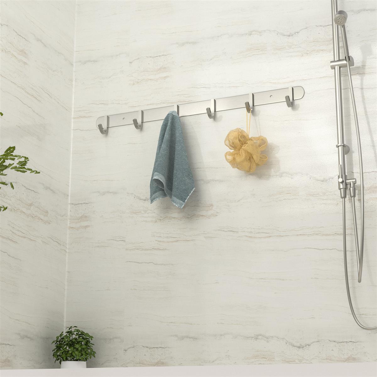 Intirilife Porte-manteau en acier inoxydable  