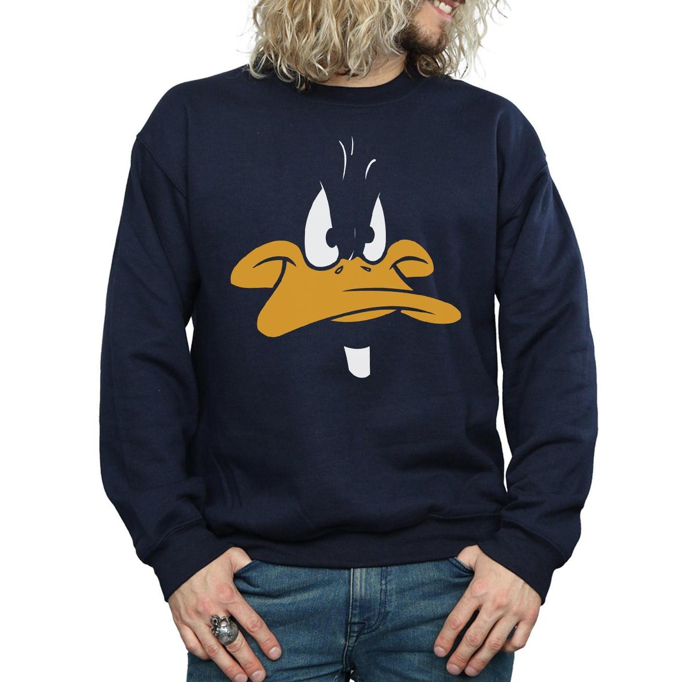 LOONEY TUNES Daffy Duck Gesicht Regular Fit Sweatshirt  