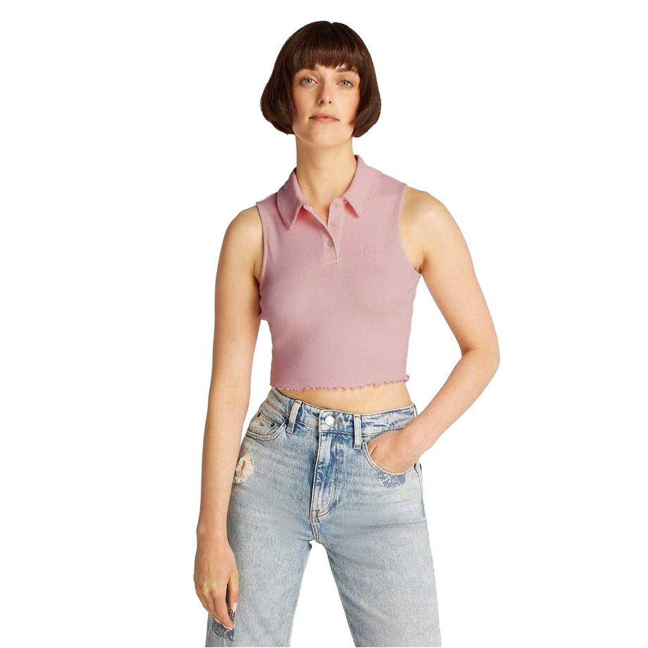TOMMY JEANS  Maglietta Polo A Costine Senza Maniche 