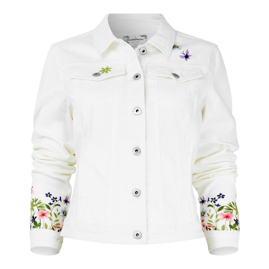 Joe Browns Giacca di Jeans Stile Western Ricamata con Bottoni Rivettati  