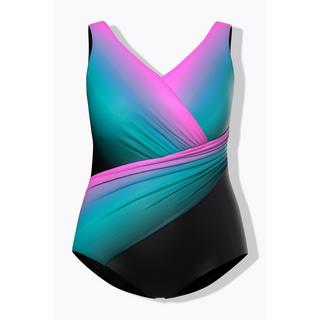 Ulla Popken Maillot de bain Drapé Dégradé Bonnets souples Recyclé  