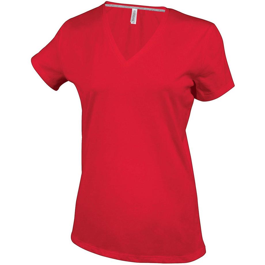 Kariban T-Shirt Donna Slim Fit Scollo a V  