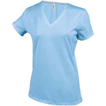 damen t-shirt tailliert col v