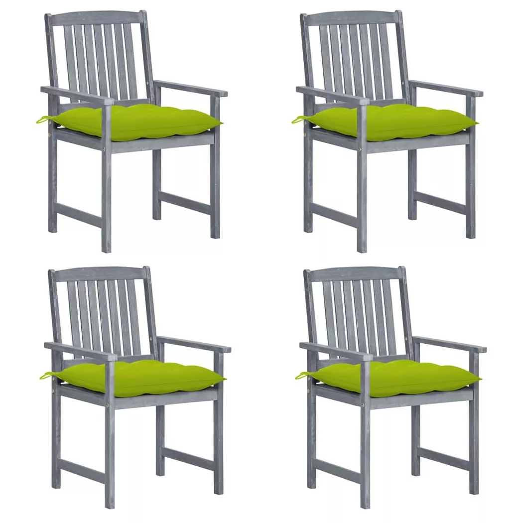 VidaXL - Gartenstuhl akazienholz, One Size, Grau