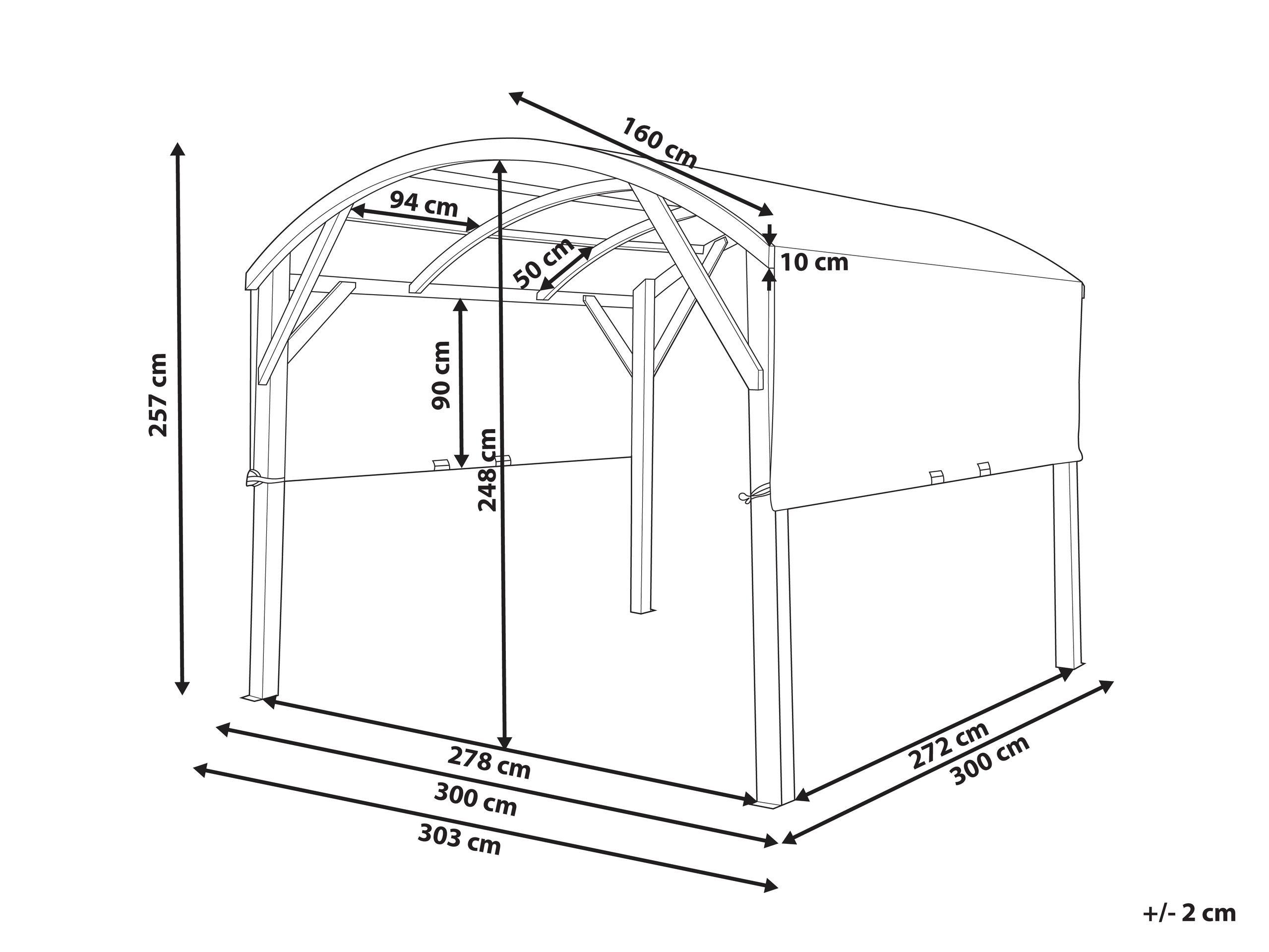 Beliani Tonnelle de jardin en Bois de sapin Méditerranéen SCOPELLO  