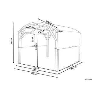 Beliani Tonnelle de jardin en Bois de sapin Méditerranéen SCOPELLO  