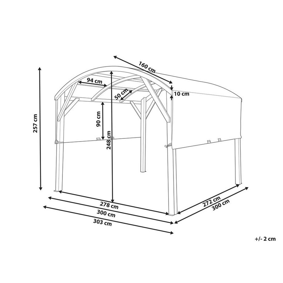 Beliani Pavillon aus Tannenholz Mediterran SCOPELLO  