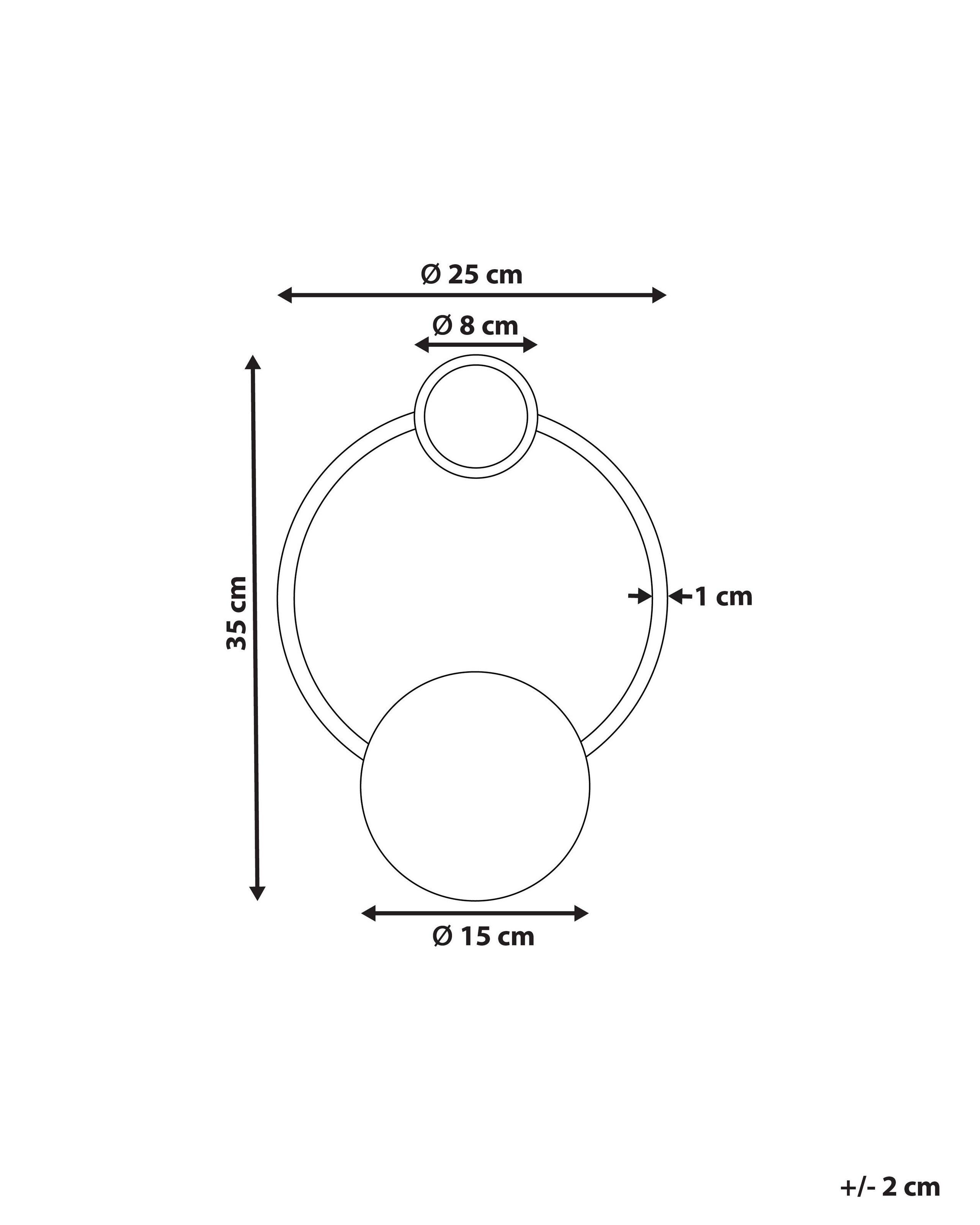 Beliani LED Wandlampe aus Metall Glamourös PONUGA  