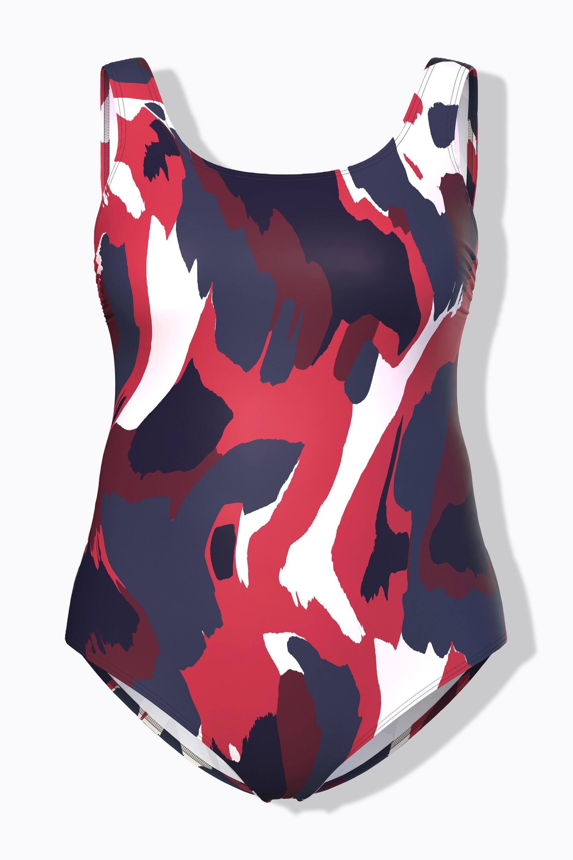 Ulla Popken Maillot de bain Motif taches Décolleté rond  