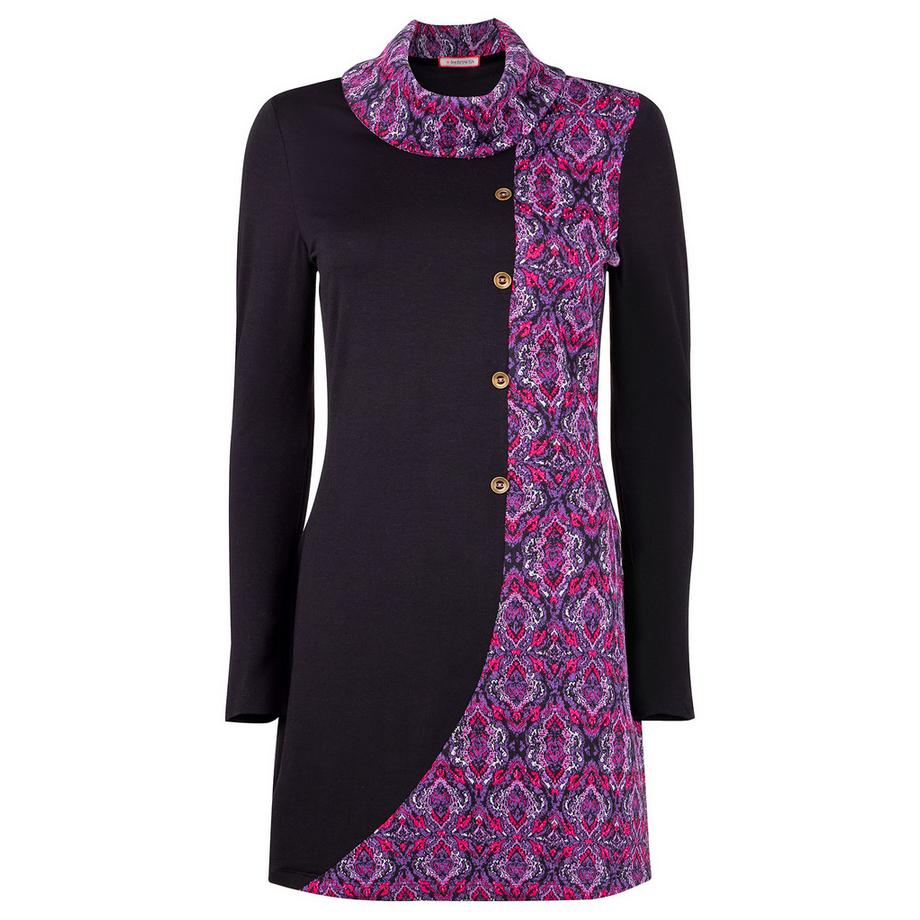 Joe Browns Tunica Jacquard Floreale Bottoni Decorativi Collo a Cascata  