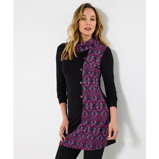 Joe Browns Tunica Jacquard Floreale Bottoni Decorativi Collo a Cascata  