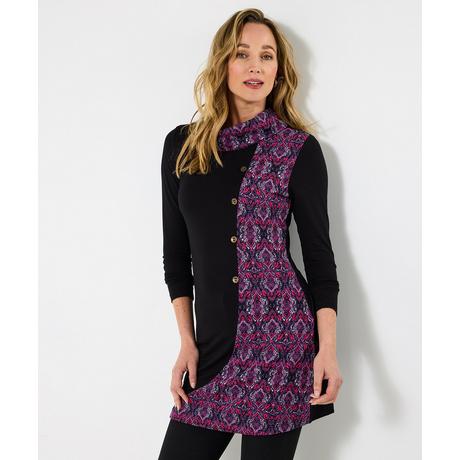 Joe Browns Tunica Jacquard Floreale Bottoni Decorativi Collo a Cascata  