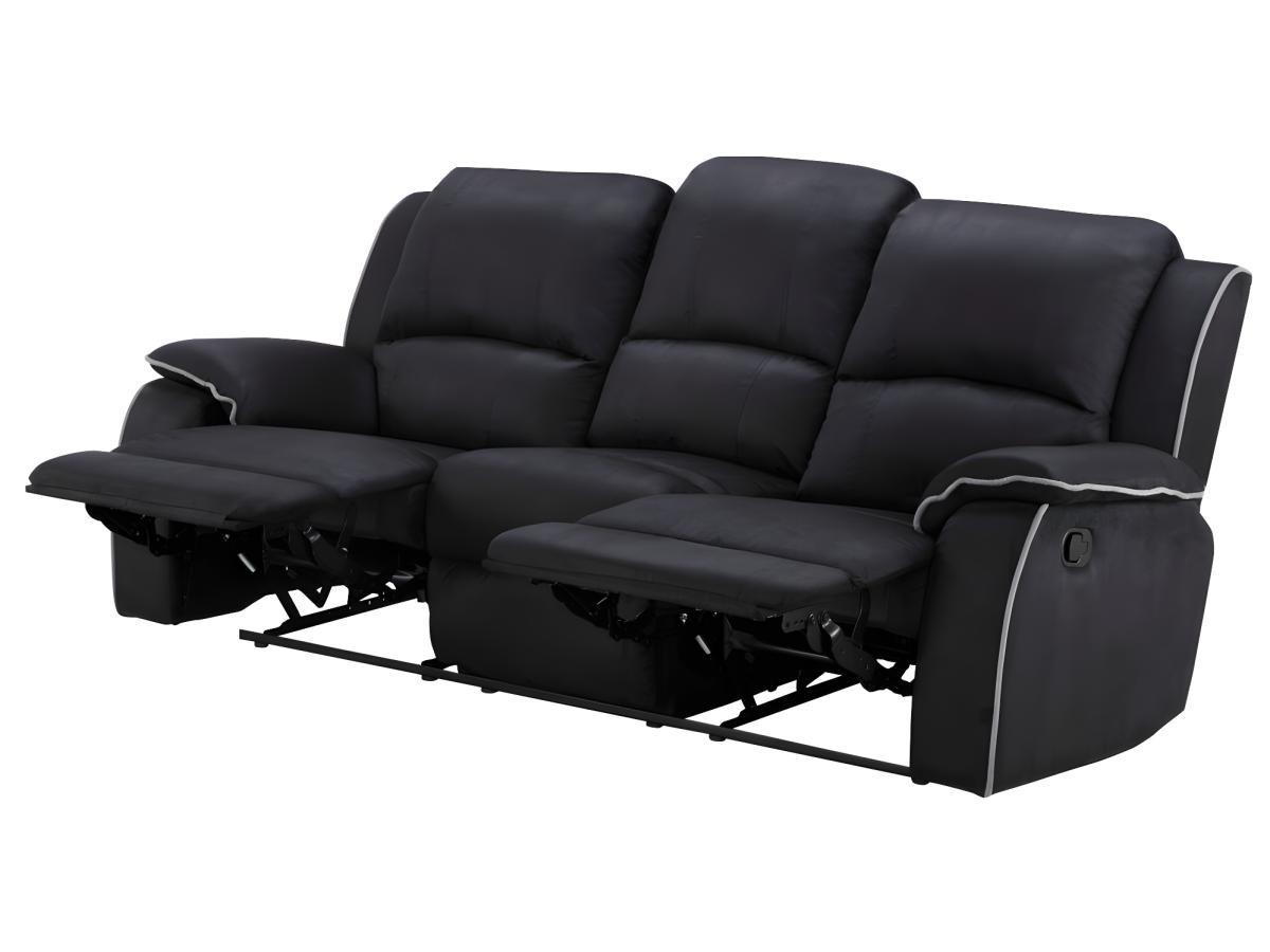 Vente-unique Relaxsofa Microfaser 3Sitzer HERNANI  