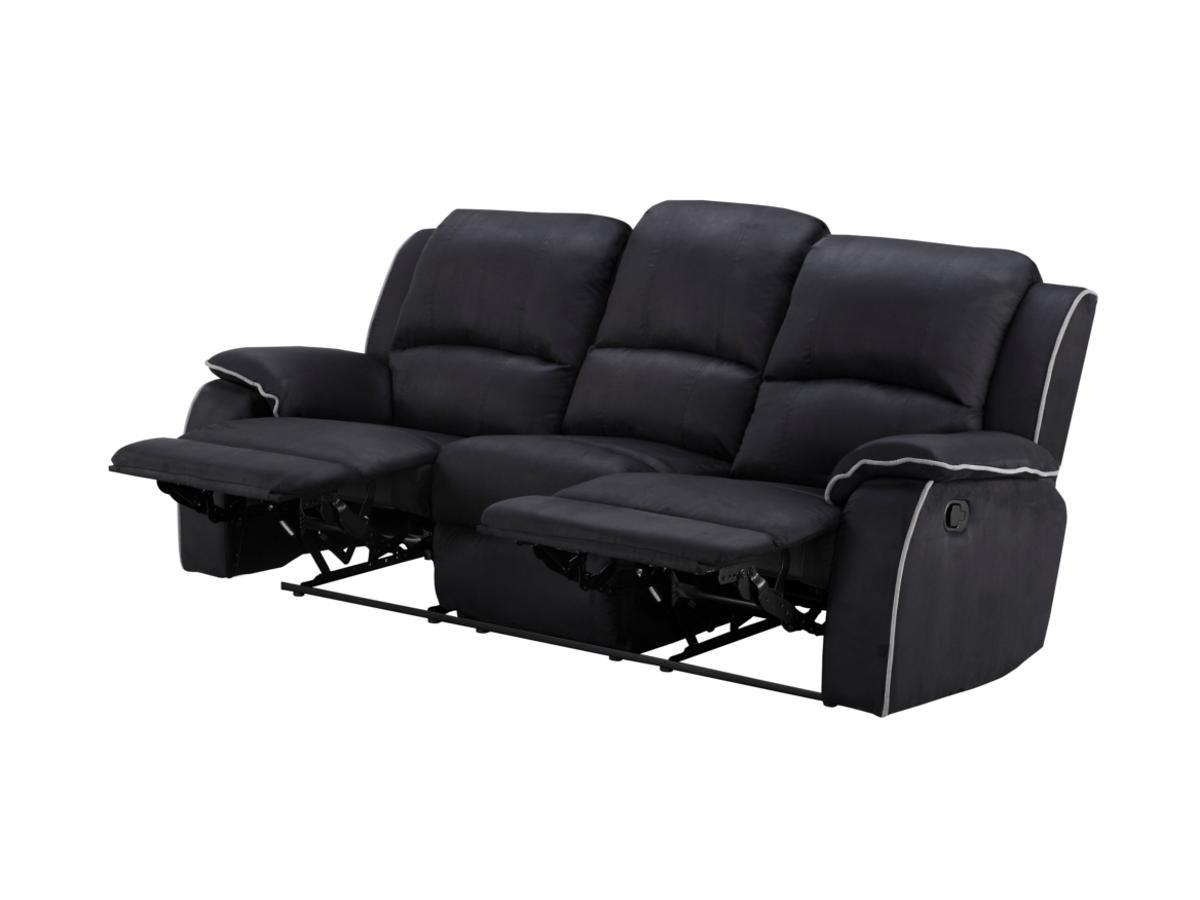 Vente-unique Relaxsofa Microfaser 3Sitzer HERNANI  