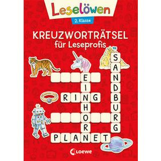 Leselöwen Kreuzworträtsel für Leseprofis - 2. Klasse (Rot) Loewe Lernen und Rätseln (Hrsg.); Loewe Erstlesebücher (Hrsg.); Merle, Katrin (Illustrationen) Couverture rigide 