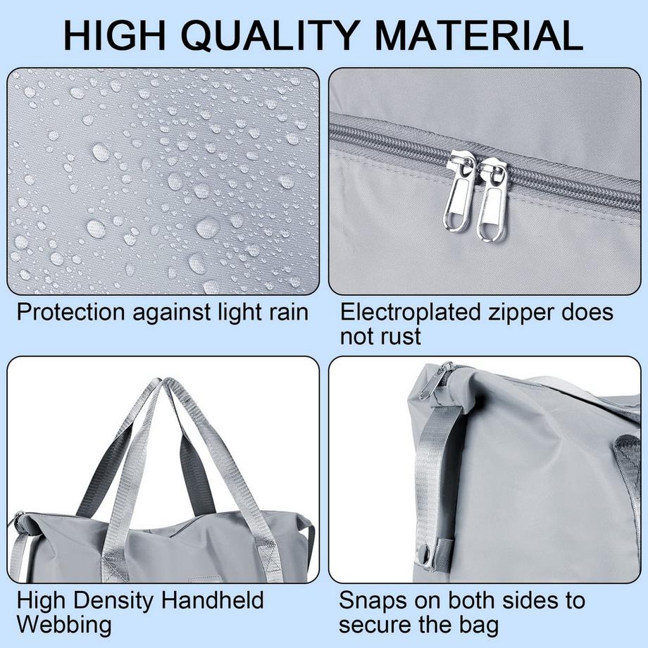 Only-bags.store Faltbare Reisetasche mit Schuhfach und Nassfach wasserabweisend  