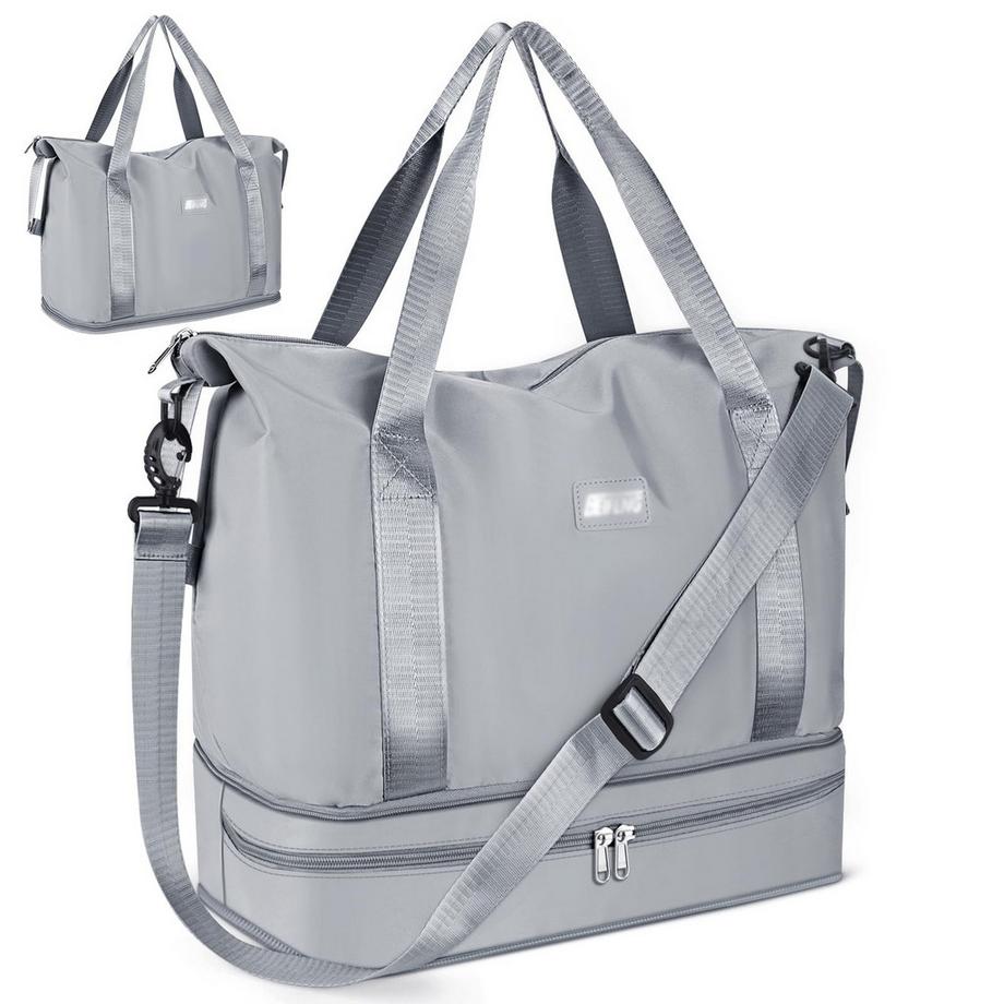 Sporttasche Faltbare Reisetasche mit Schuhfach und Nassfach, wasserabweisend
