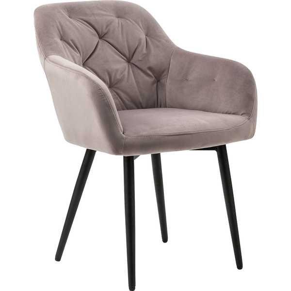 mutoni Fauteuil velours rose  