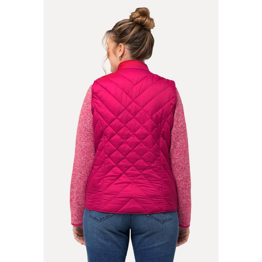 Ulla Popken Gilet Matelassé Fonctionnel Déperlant Col Montant  