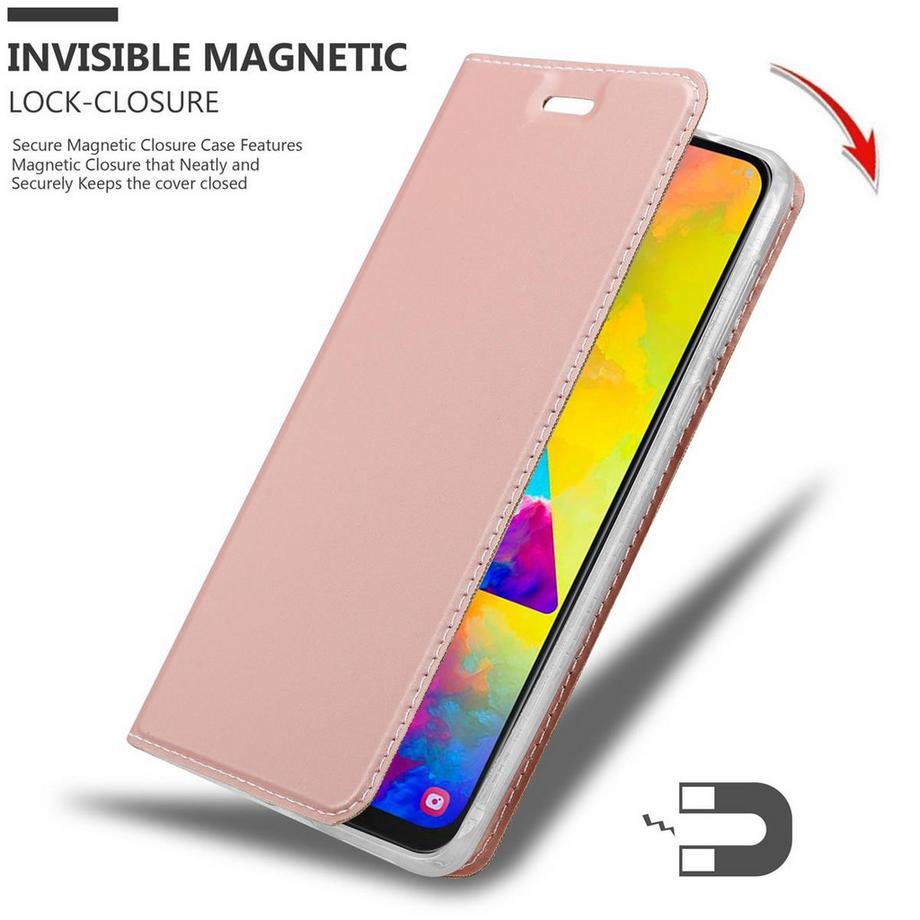 Cadorabo  Hülle für Samsung Galaxy M20 Magnetverschluss, Kartenfach 