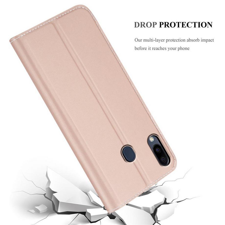 Cadorabo  Hülle für Samsung Galaxy M20 Magnetverschluss, Kartenfach 