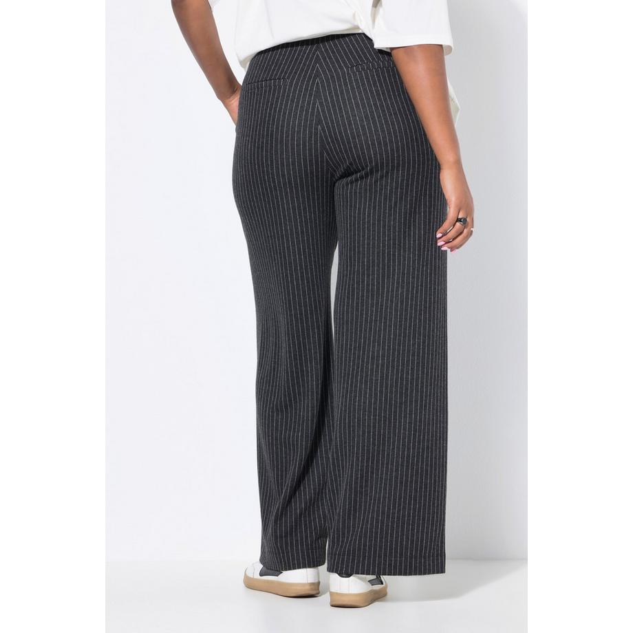 Studio Untold Pantaloni di felpa Wide Leg Vita Alta Righe Sottili  