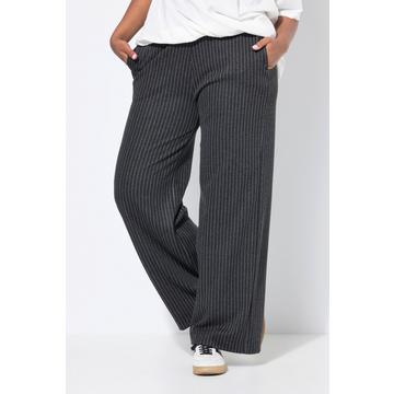 Pantaloni di felpa con taglio della gamba ampio, vita alta e righe sottili