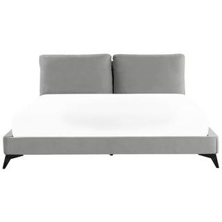 Beliani Bett mit Lattenrost aus Samtstoff Modern MELLE  