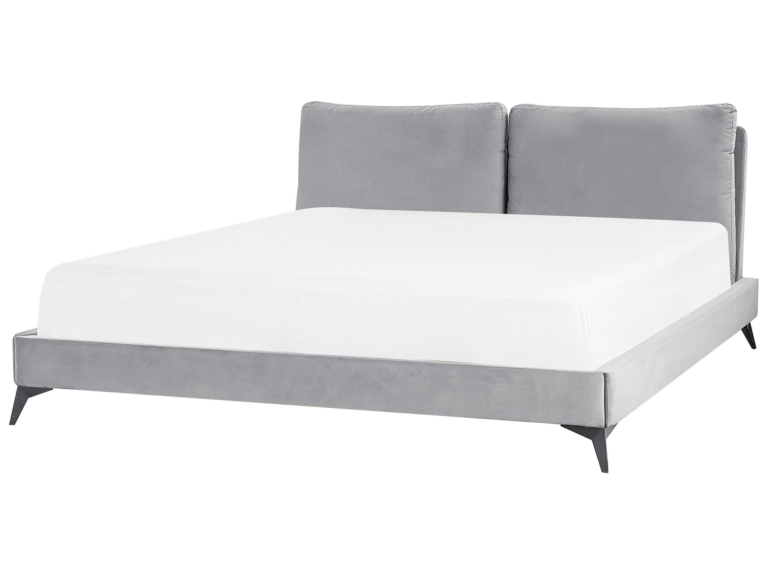 Beliani Bett mit Lattenrost aus Samtstoff Modern MELLE  