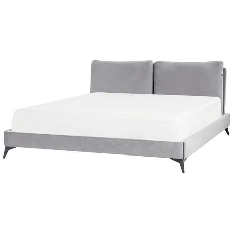 Beliani Bett mit Lattenrost aus Samtstoff Modern MELLE  