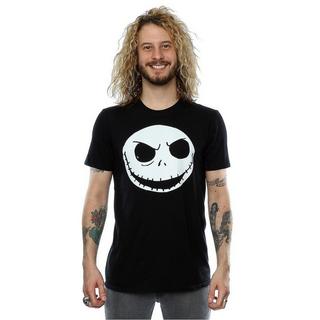 Nightmare Before Christmas Jack Skellington Gesicht Print T-Shirt  