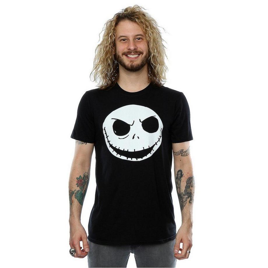 Nightmare Before Christmas T-Shirt Imprimé Visage Jack Skellington  
