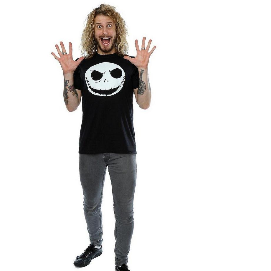Nightmare Before Christmas T-Shirt Imprimé Visage Jack Skellington  