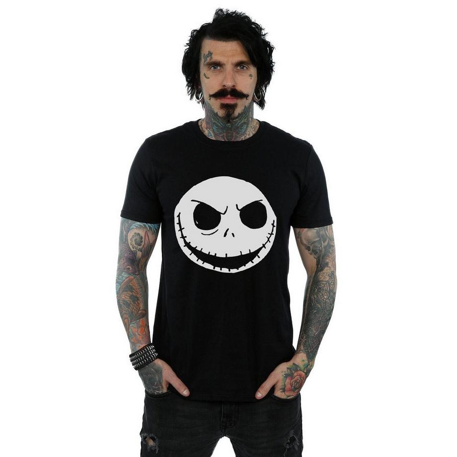 Nightmare Before Christmas T-Shirt Imprimé Visage Jack Skellington  