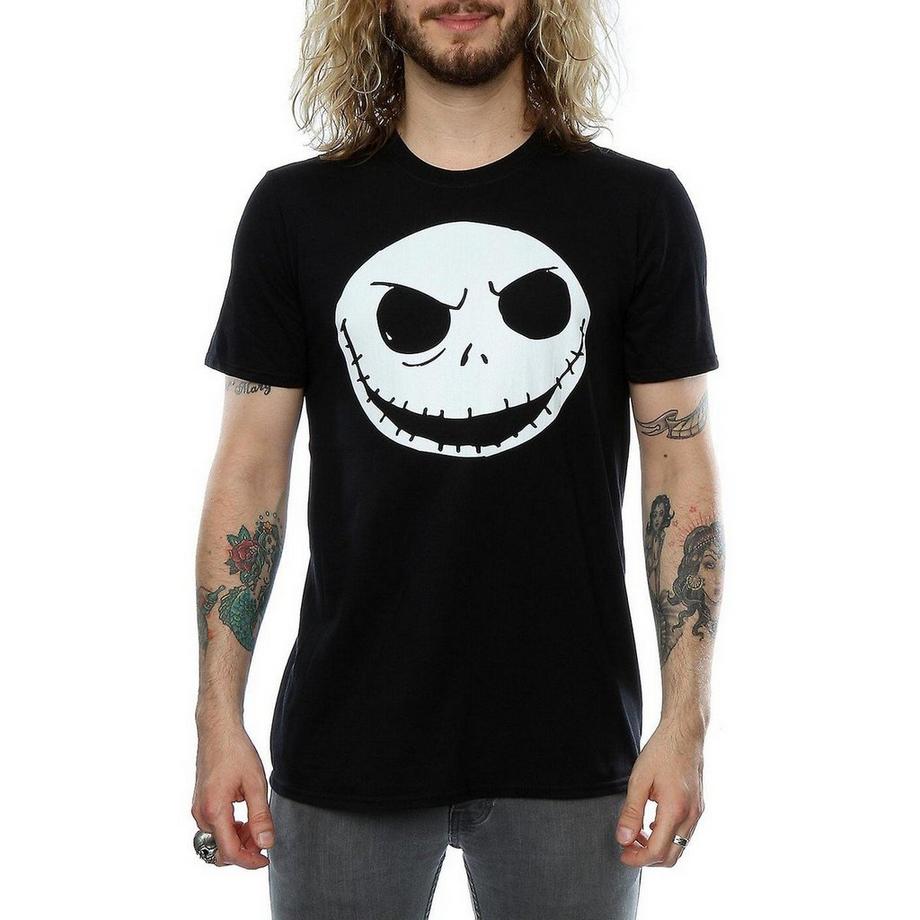 Nightmare Before Christmas T-Shirt Imprimé Visage Jack Skellington  
