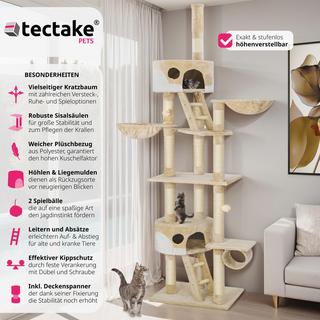 Tectake  Arbre à chat HANSI 260 cm 
