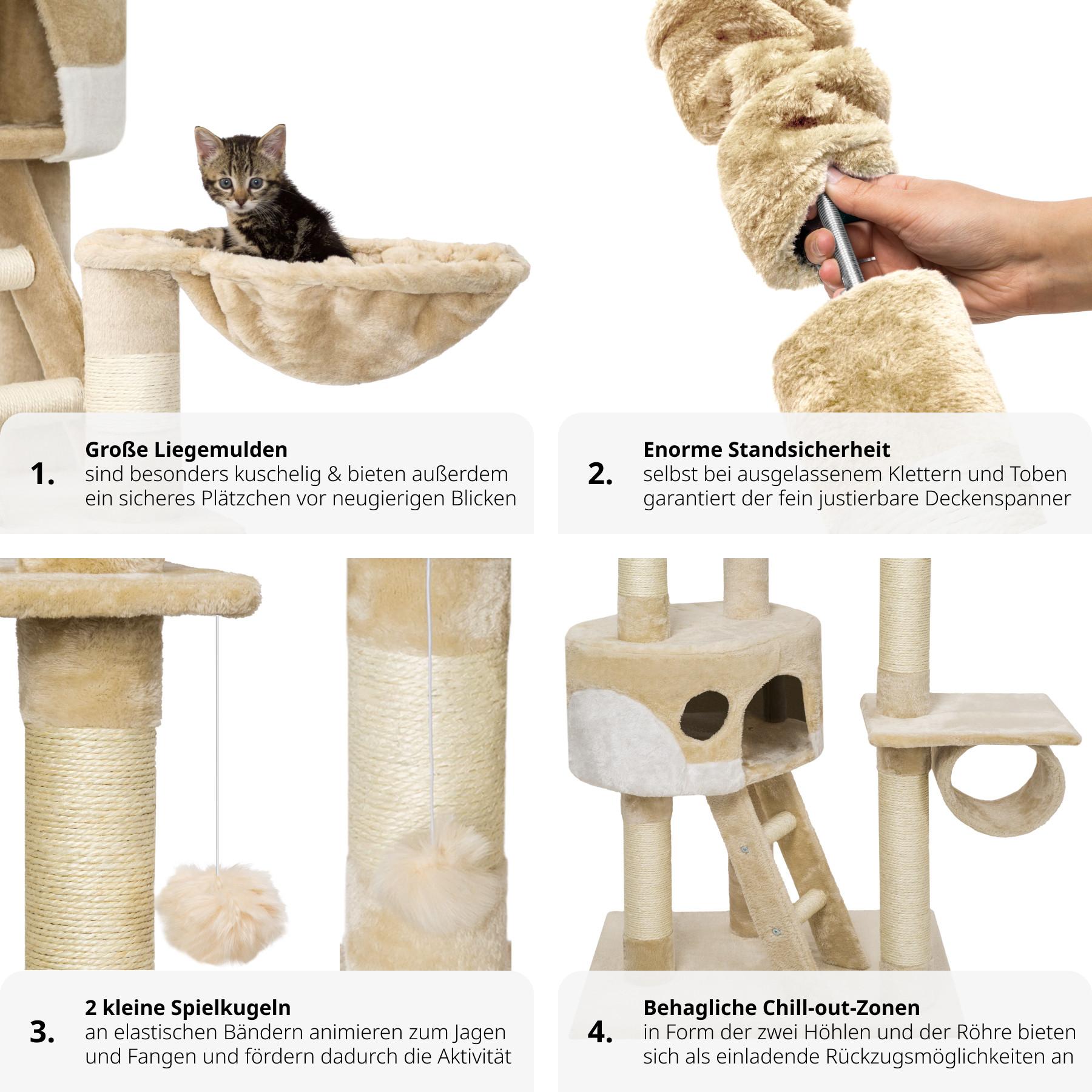 Tectake  Arbre à chat HANSI 260 cm 