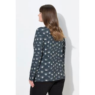 Ulla Popken T-shirt classique manches longues col cœur  