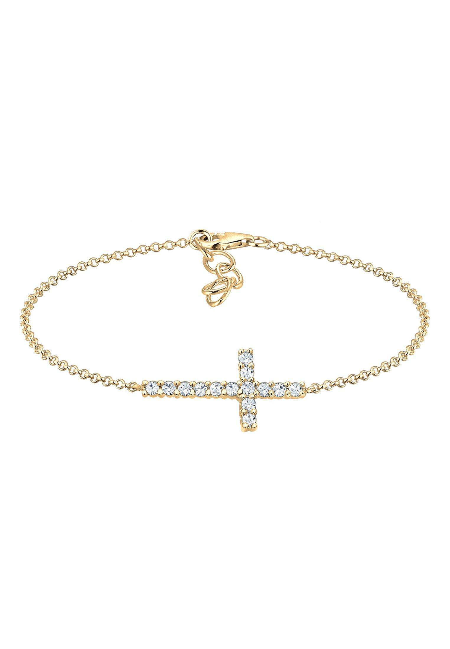 Elli  Bracelet Femmes Symbole Croix Classique Avec Cristaux 