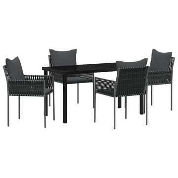 Esszimmer-set für den außenbereich poly-rattan