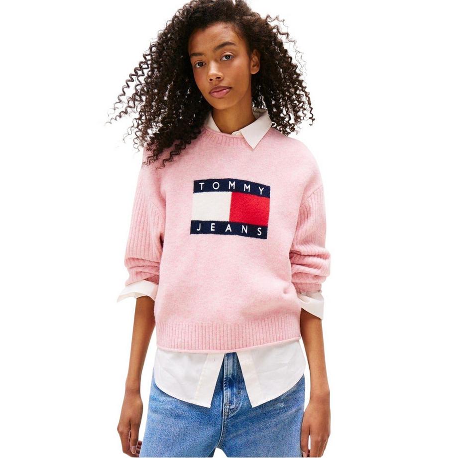 TOMMY JEANS Maglione con logo bandiera  