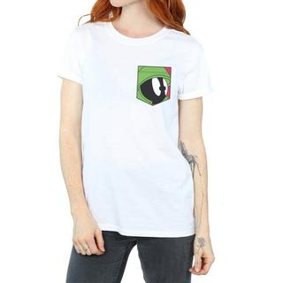 LOONEY TUNES  Tshirt MARVIN THE MARTIAN FACE FAUX POCKET 