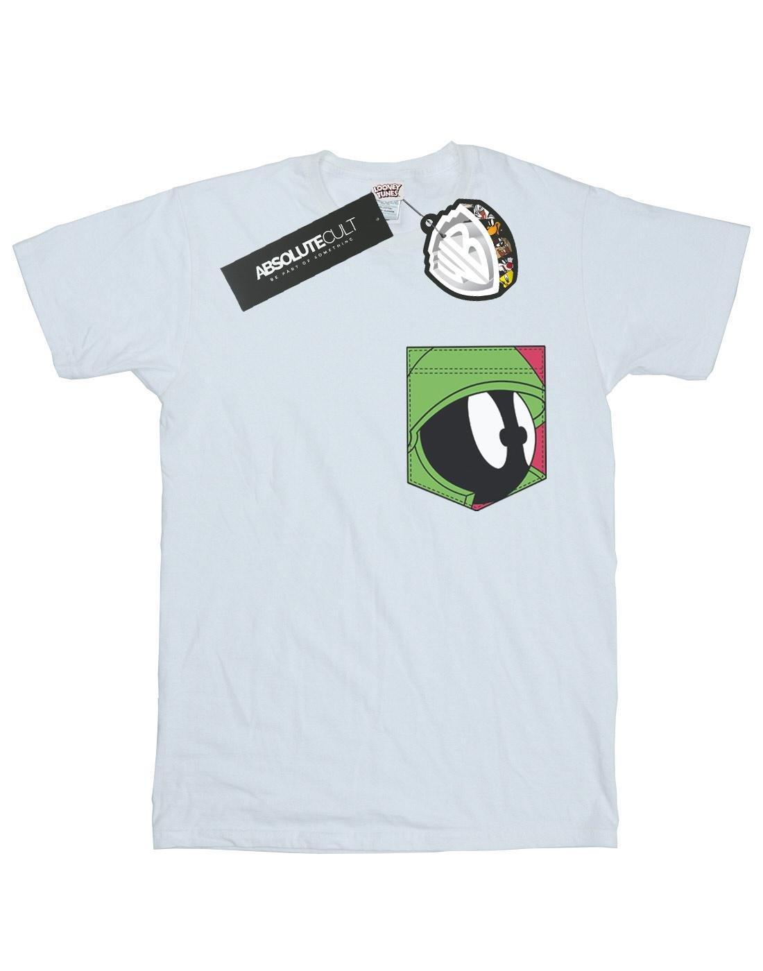LOONEY TUNES  Tshirt MARVIN THE MARTIAN FACE FAUX POCKET 
