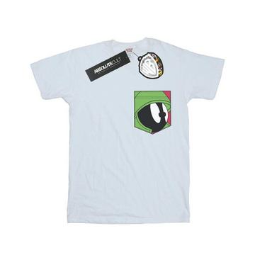 Tshirt MARVIN THE MARTIAN FACE FAUX POCKET