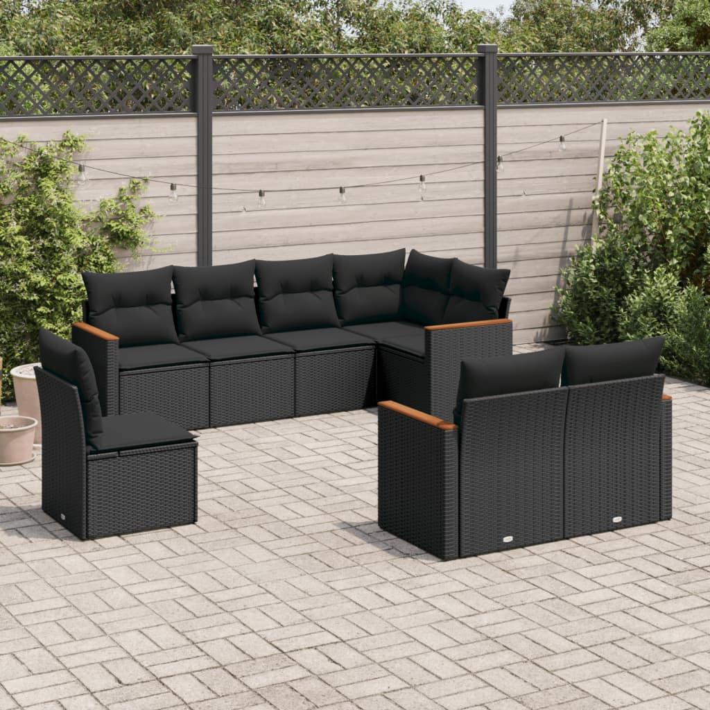 VidaXL set divano da giardino Polirattan  