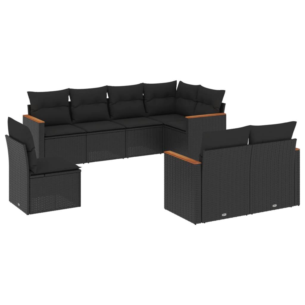 VidaXL set divano da giardino Polirattan  