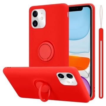 Housse compatible avec Apple iPhone 11 - Coque de protection en silicone TPU flexible avec anneau